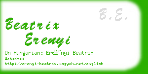 beatrix erenyi business card